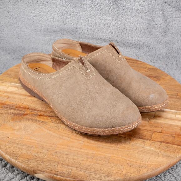 BORN Women's Seana Taupe Avola Distressed Clogs Size 9 - Picture 1 of 6